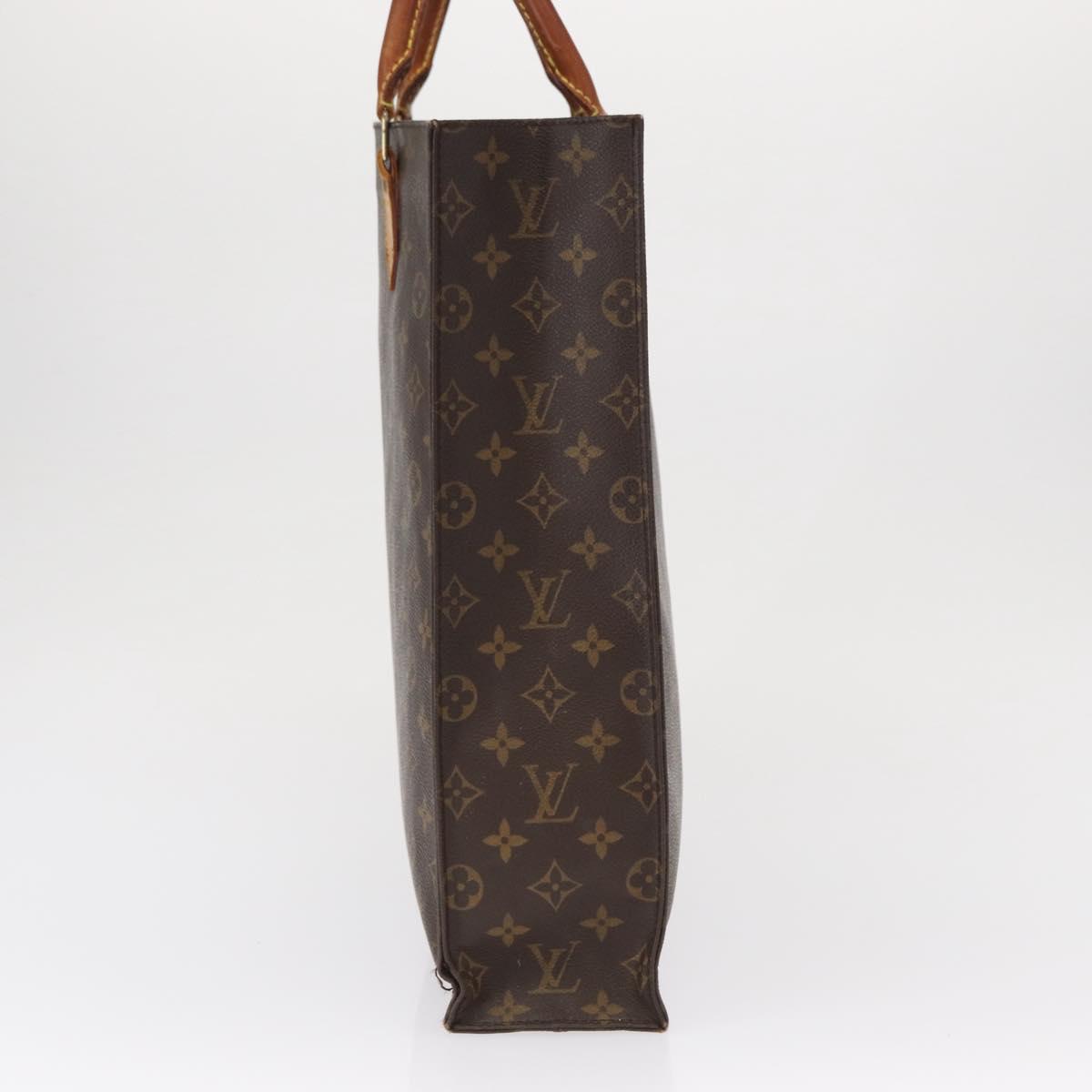 LOUIS VUITTON Monogram Sac Plat Hand Bag M51140 LV Auth 163638