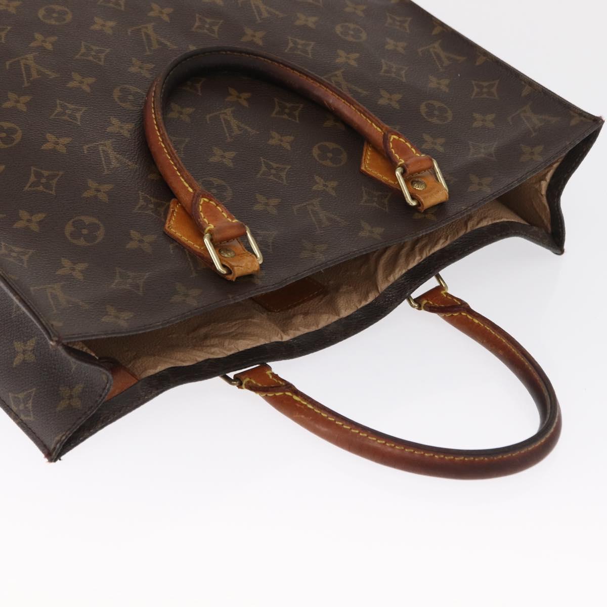 LOUIS VUITTON Monogram Sac Plat Hand Bag M51140 LV Auth 163638