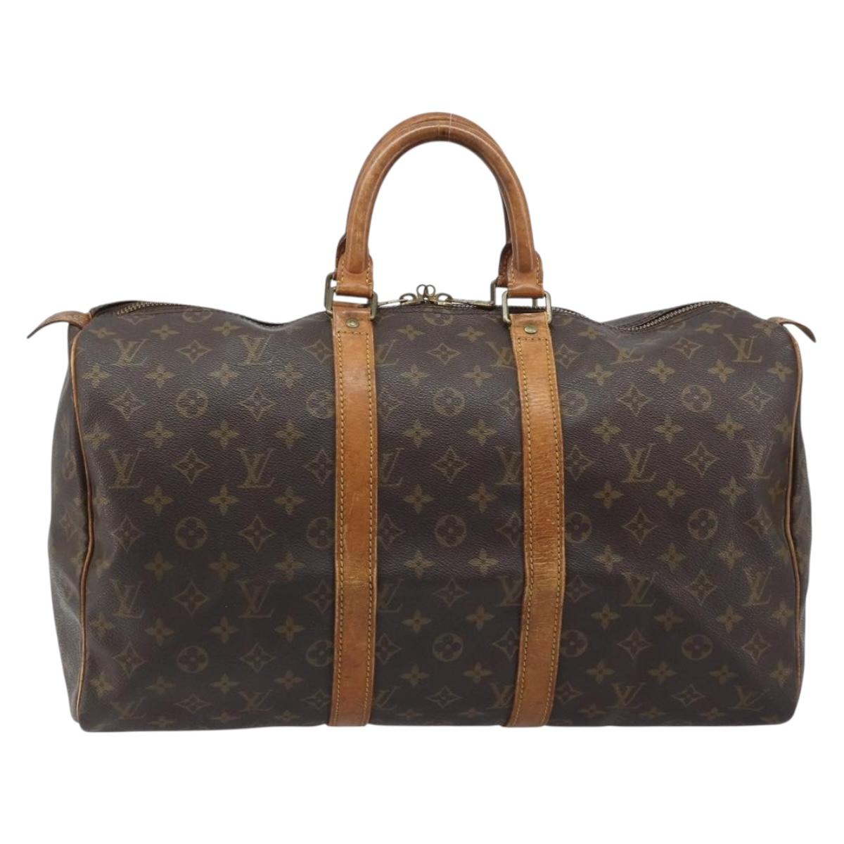 LOUIS VUITTON Monogram Keepall 45 Boston Bag M41428 LV Auth 163647