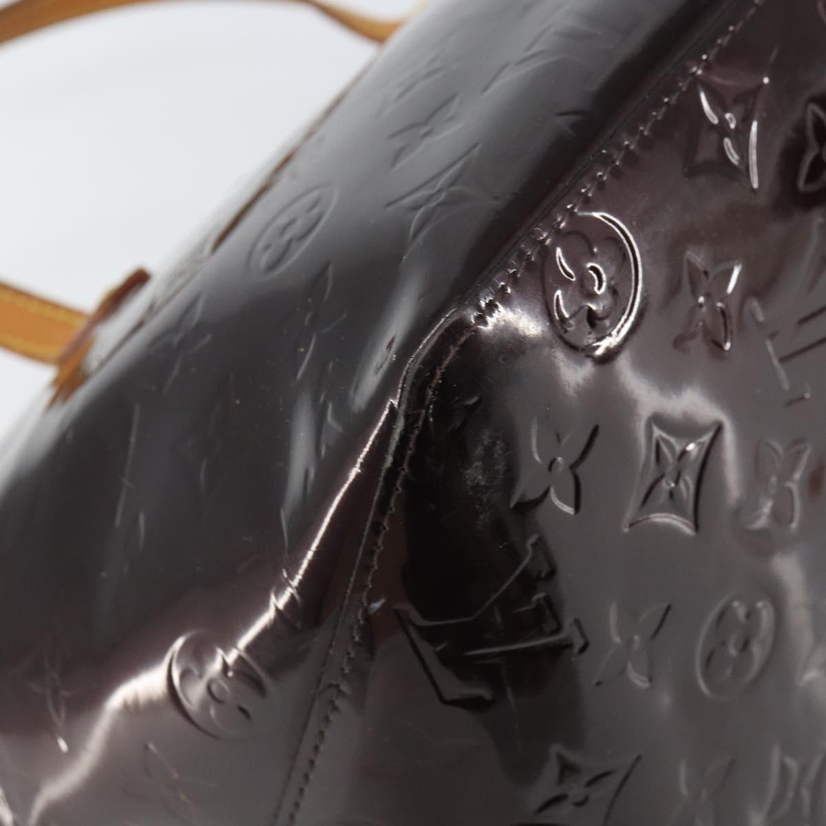 LOUIS VUITTON Monogram Vernis Bellevue PM Hand Bag Amarante M93585 Auth 163665