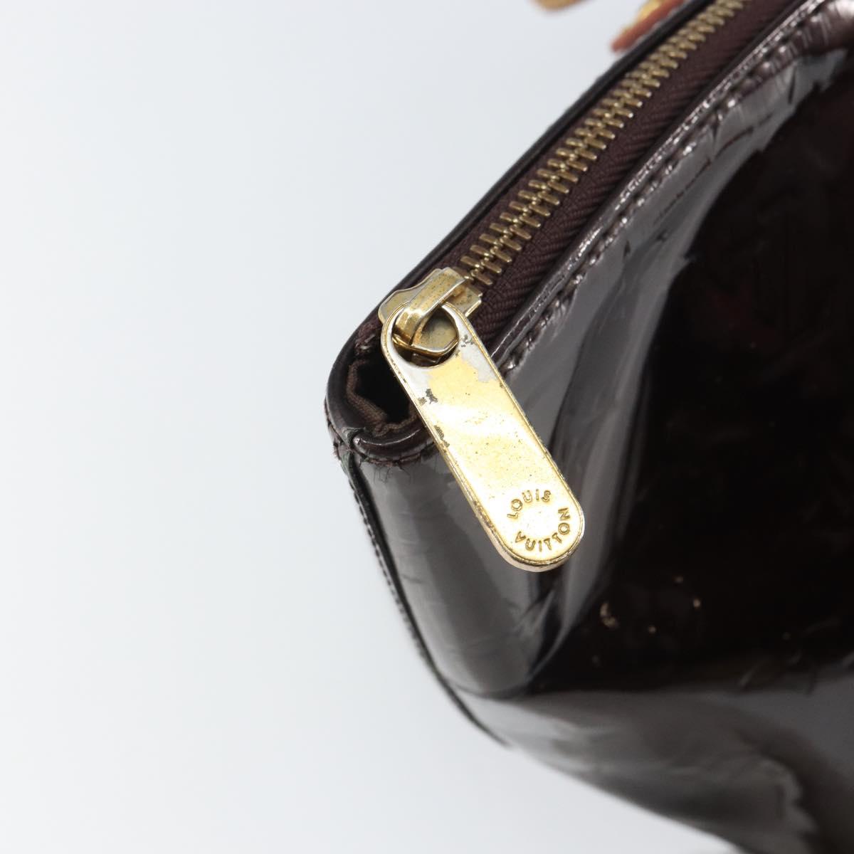 LOUIS VUITTON Monogram Vernis Bellevue PM Hand Bag Amarante M93585 Auth 163665