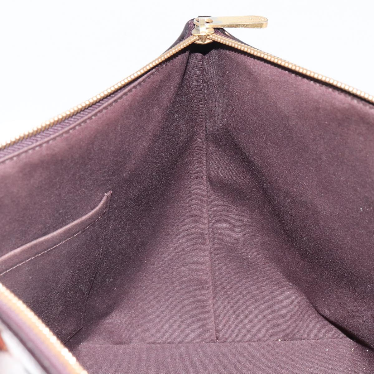 LOUIS VUITTON Monogram Vernis Bellevue PM Hand Bag Amarante M93585 Auth 163665