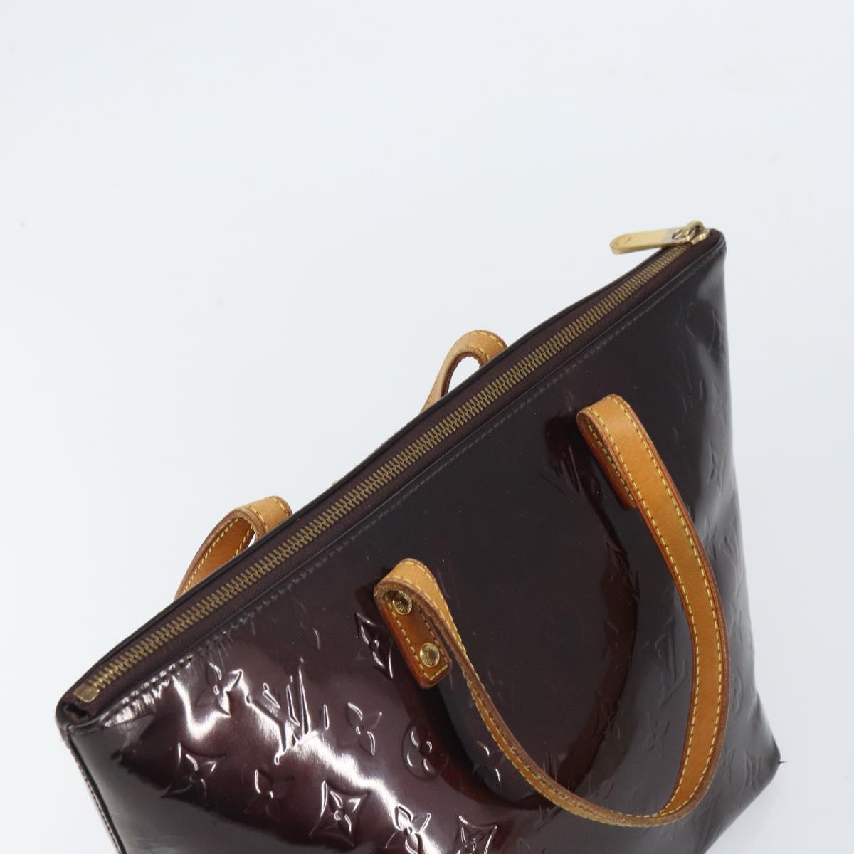 LOUIS VUITTON Monogram Vernis Bellevue PM Hand Bag Amarante M93585 Auth 163665
