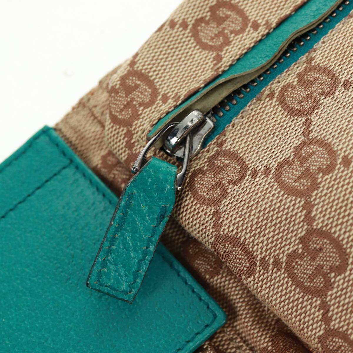 GUCCI GG Canvas Sherry Line Waist bag Beige Silver 28566 Auth 163674