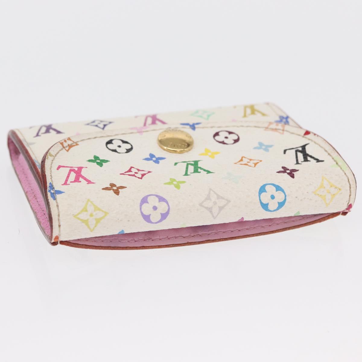 LOUIS VUITTON Multicolor Anvelop Cult De Vuitto Case White M66557 LV Auth 163712V