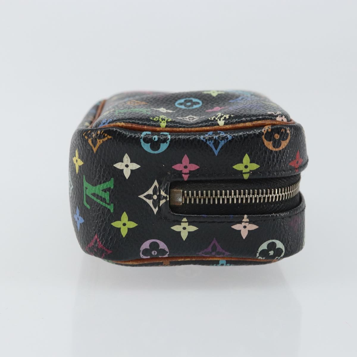 LOUIS VUITTON Monogram Multicolor Trousse Wapity Pouch Black M58034 Auth 163713