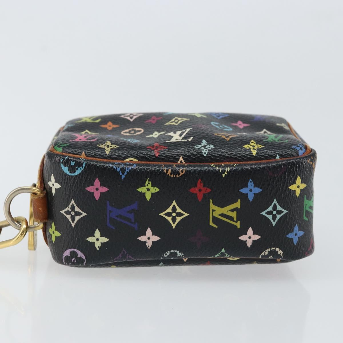 LOUIS VUITTON Monogram Multicolor Trousse Wapity Pouch Black M58034 Auth 163713