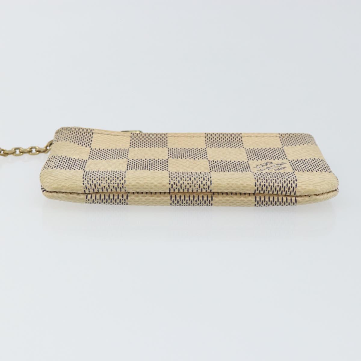 LOUIS VUITTON Damier Azur Pochette Cles Coin Purse N62659 LV Auth 163715