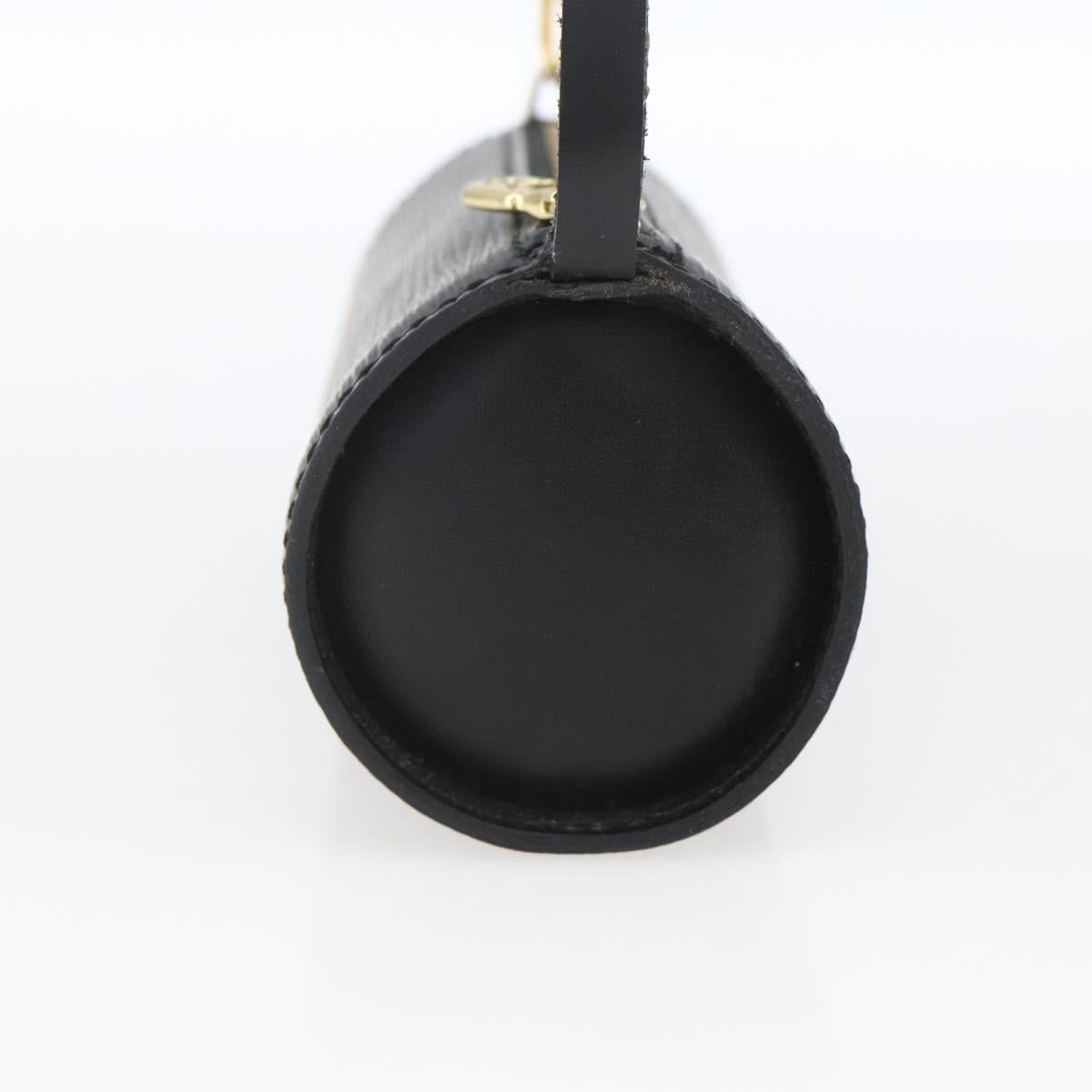 LOUIS VUITTON Epi Soufflot Pouch Pouch Black LV Auth 163718