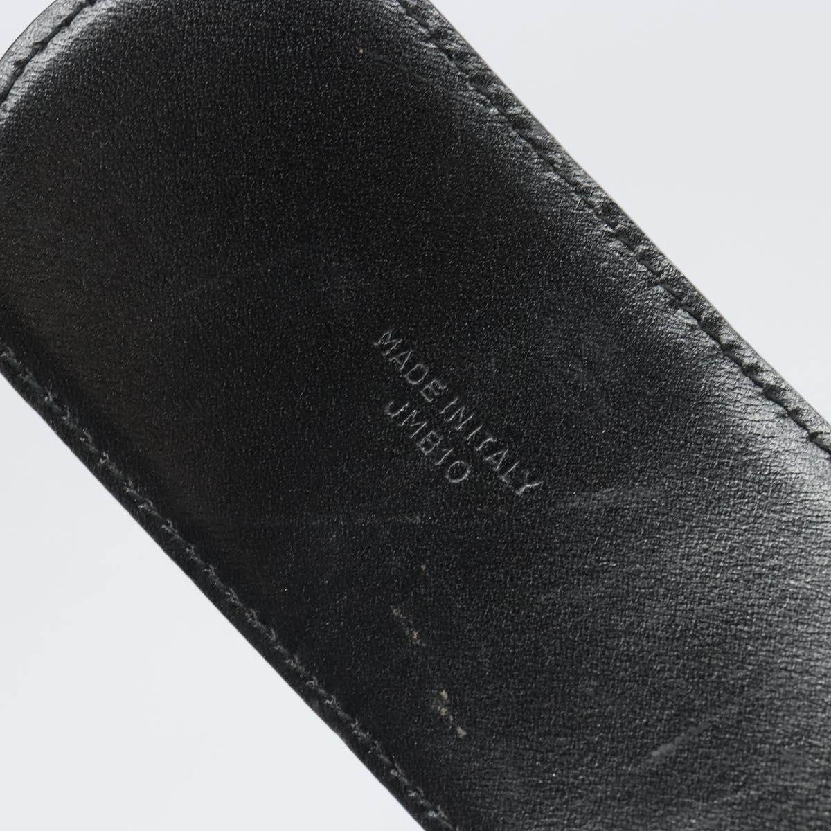 CELINE Belt Leather 31.5"" Black Gold Auth 163730V