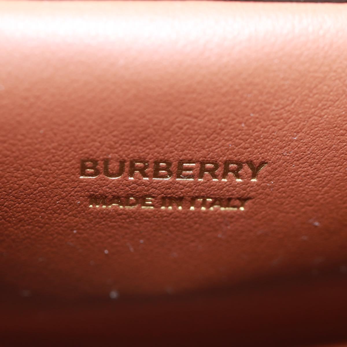 BURBERRY Neck pouch Earphone case Canvas Beige Gold Auth 163731M