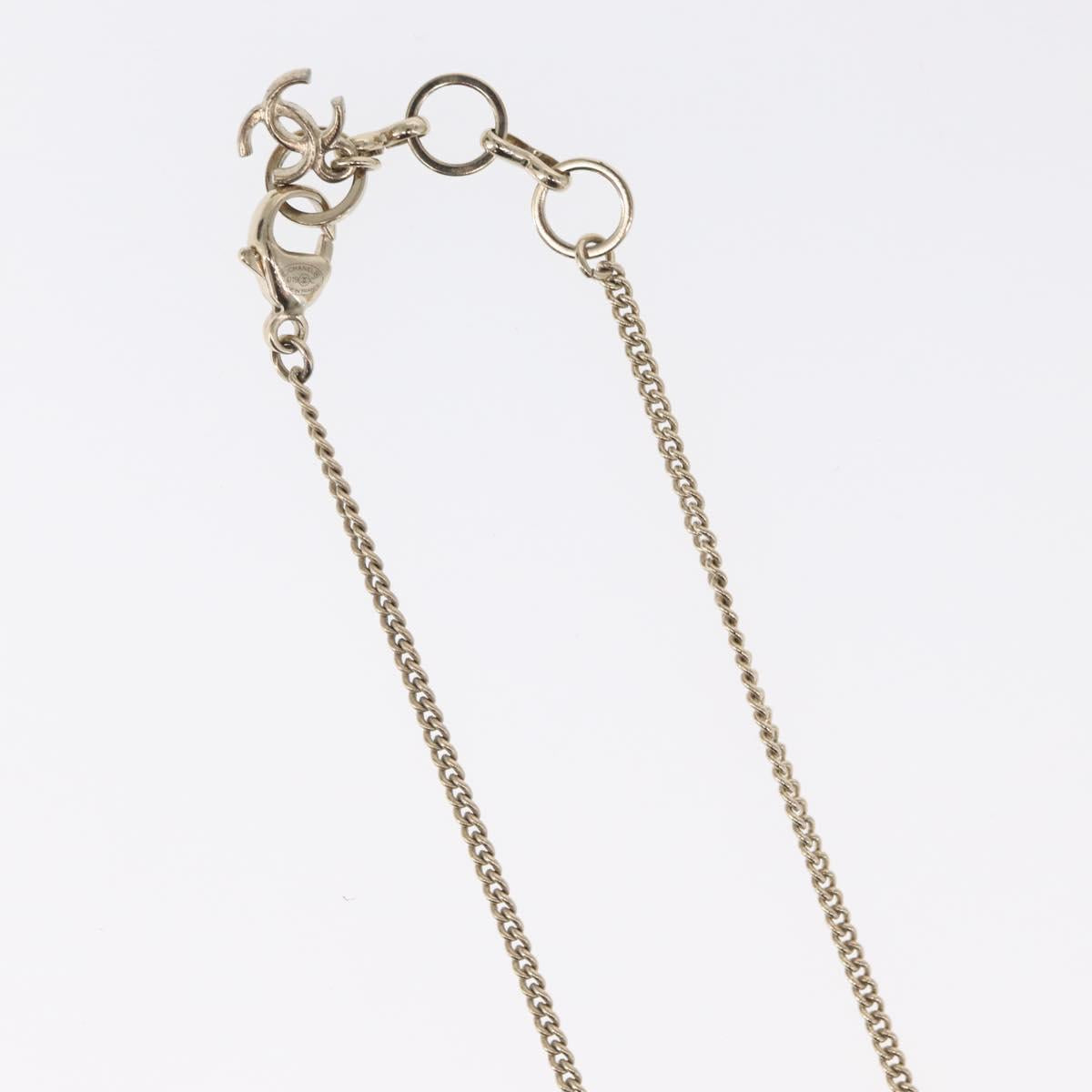 CHANEL COCO Mark Camera Necklace metal Black CC Auth 163738SM
