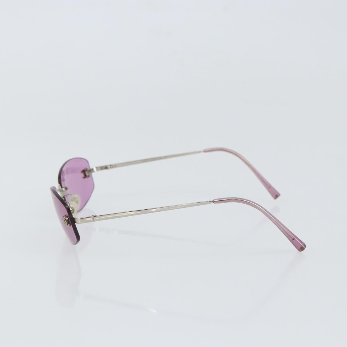 CHANEL COCO Mark Sunglasses metal Purple 4002 CC Auth 163740