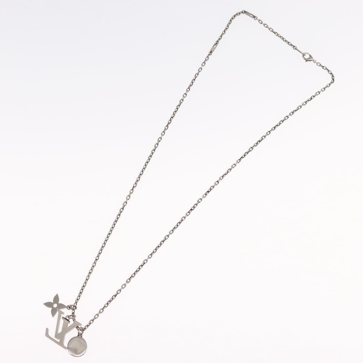 LOUIS VUITTON LV Printed Initials Turquoise Necklace M68904 LV Auth 163744SAM