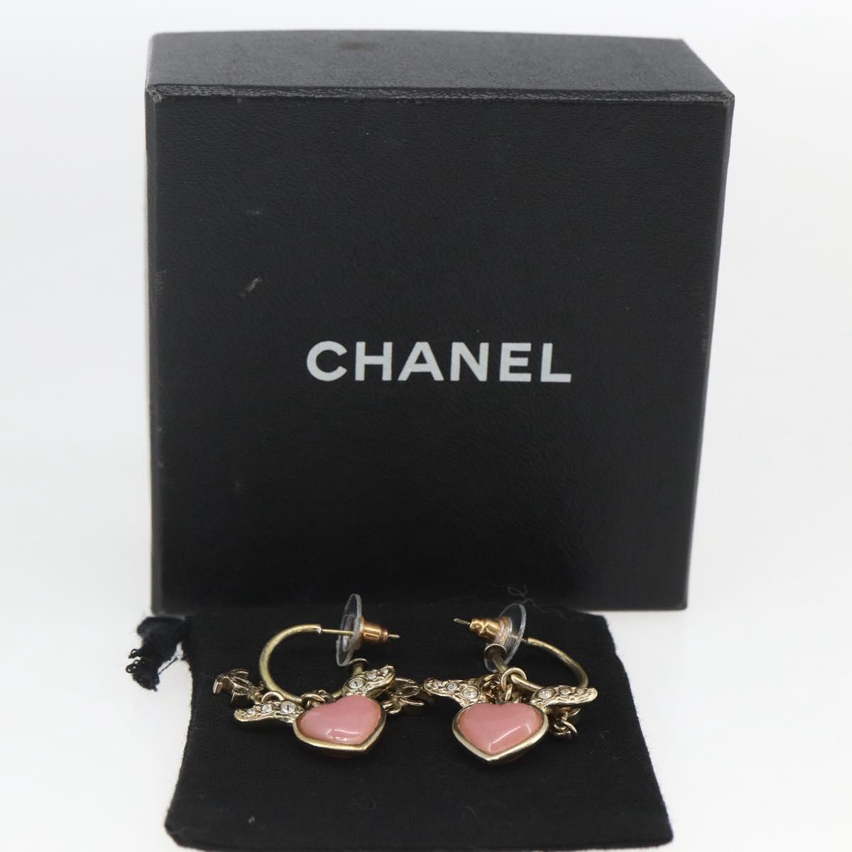 CHANEL COCO Mark Pierce metal Gold Tone CC Auth 163747SAM