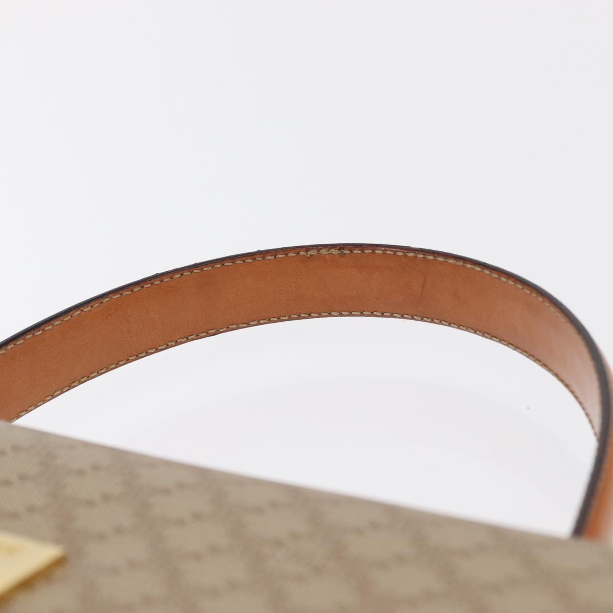 CELINE Macadam Canvas Hand Bag PVC Beige Gold Auth 163768