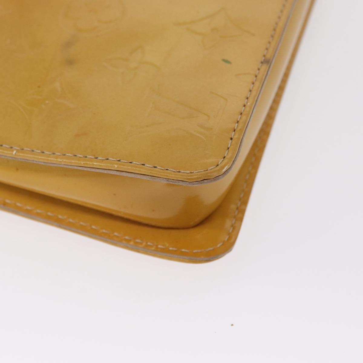 LOUIS VUITTON Monogram Vernis Lexington Pouch Beige M91010 LV Auth 163771