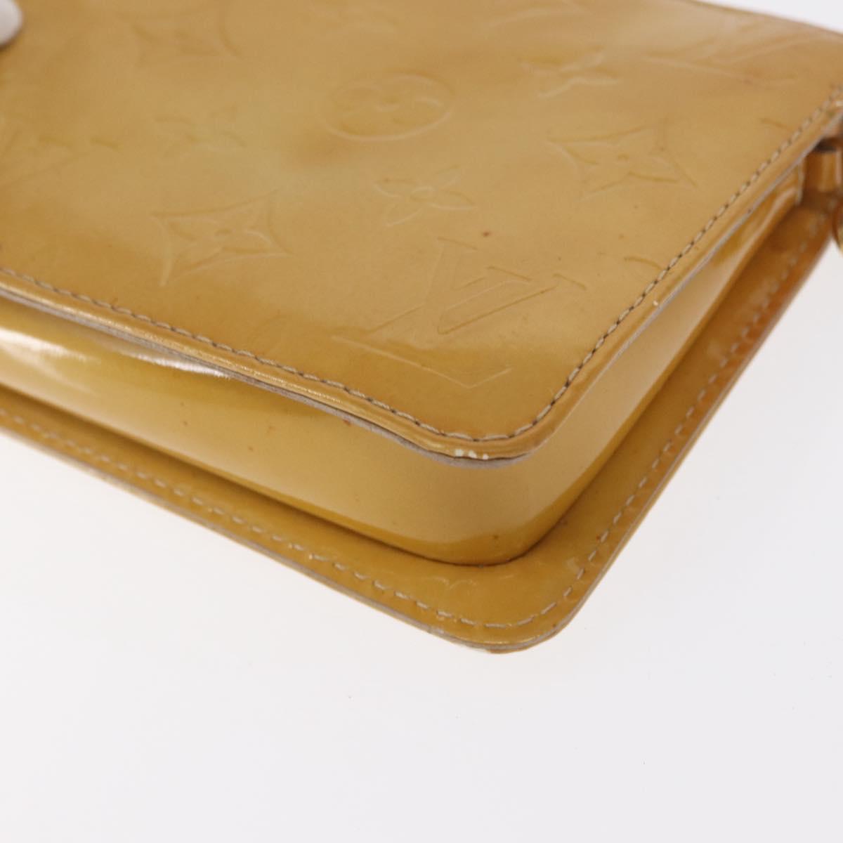 LOUIS VUITTON Monogram Vernis Lexington Pouch Beige M91010 LV Auth 163771