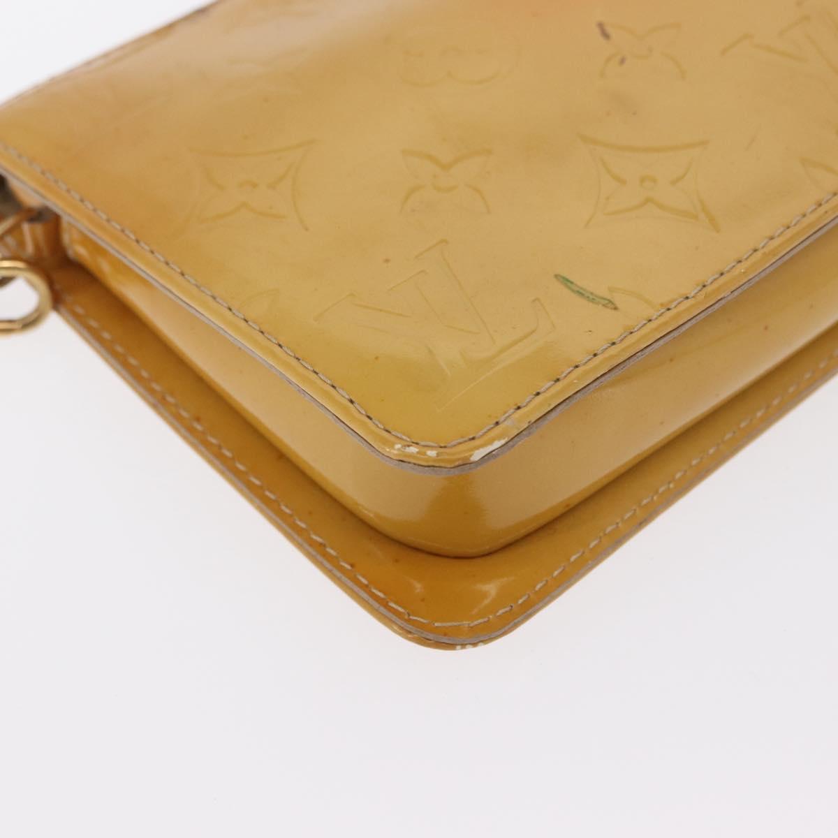 LOUIS VUITTON Monogram Vernis Lexington Pouch Beige M91010 LV Auth 163771