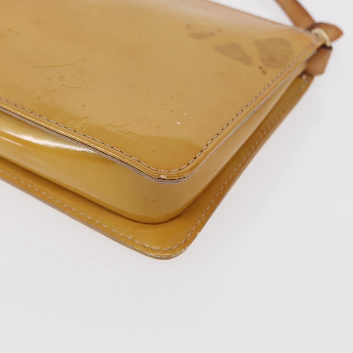 LOUIS VUITTON Monogram Vernis Lexington Pouch Beige M91010 LV Auth 163771