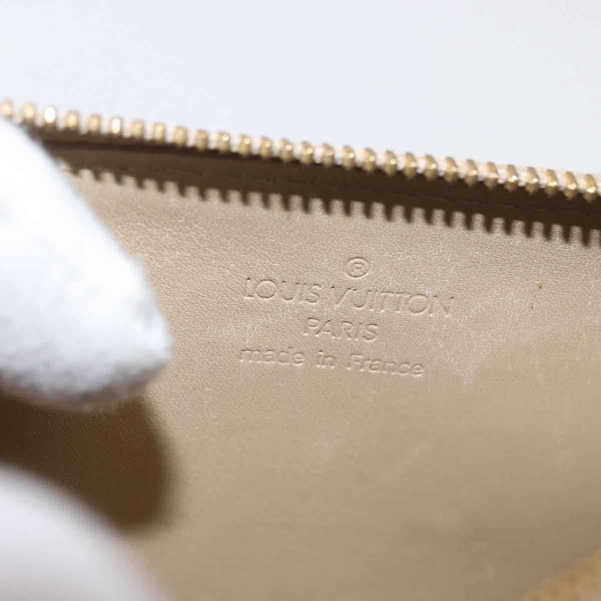 LOUIS VUITTON Monogram Vernis Lexington Pouch Beige M91010 LV Auth 163771