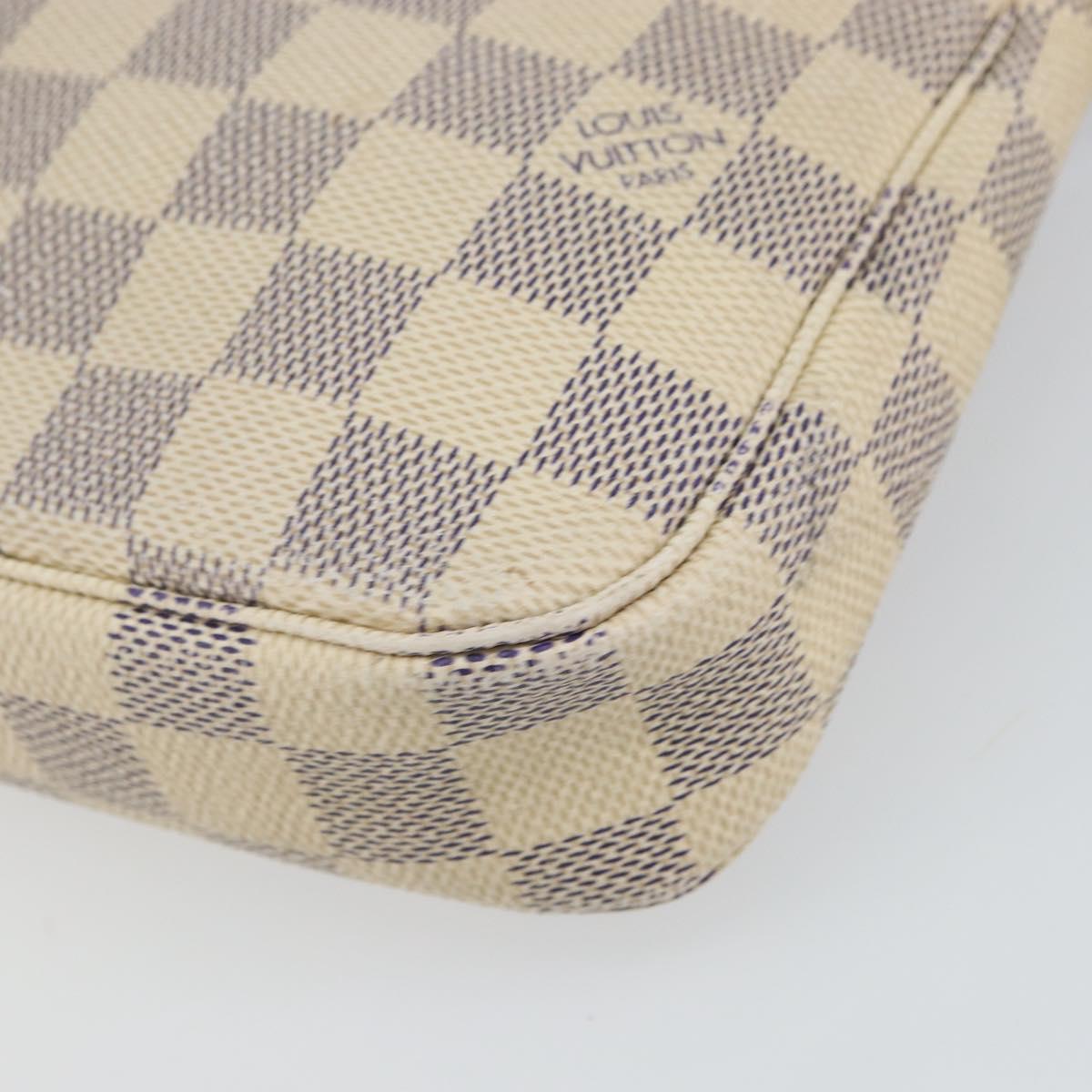 LOUIS VUITTON Damier Azur Pochette Accessoires Pouch N51986 LV Auth 163798