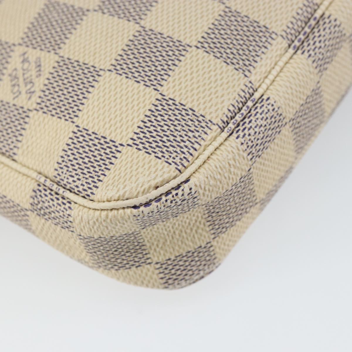 LOUIS VUITTON Damier Azur Pochette Accessoires Pouch N51986 LV Auth 163798
