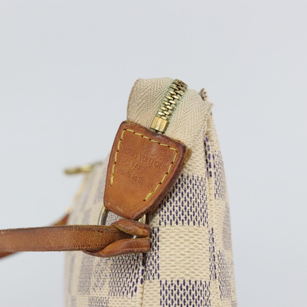 LOUIS VUITTON Damier Azur Pochette Accessoires Pouch N51986 LV Auth 163798