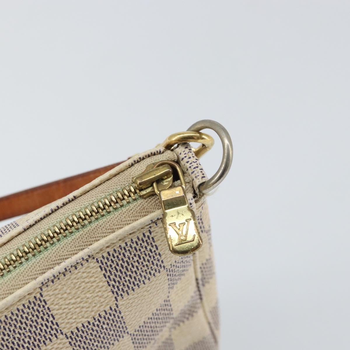 LOUIS VUITTON Damier Azur Pochette Accessoires Pouch N51986 LV Auth 163798
