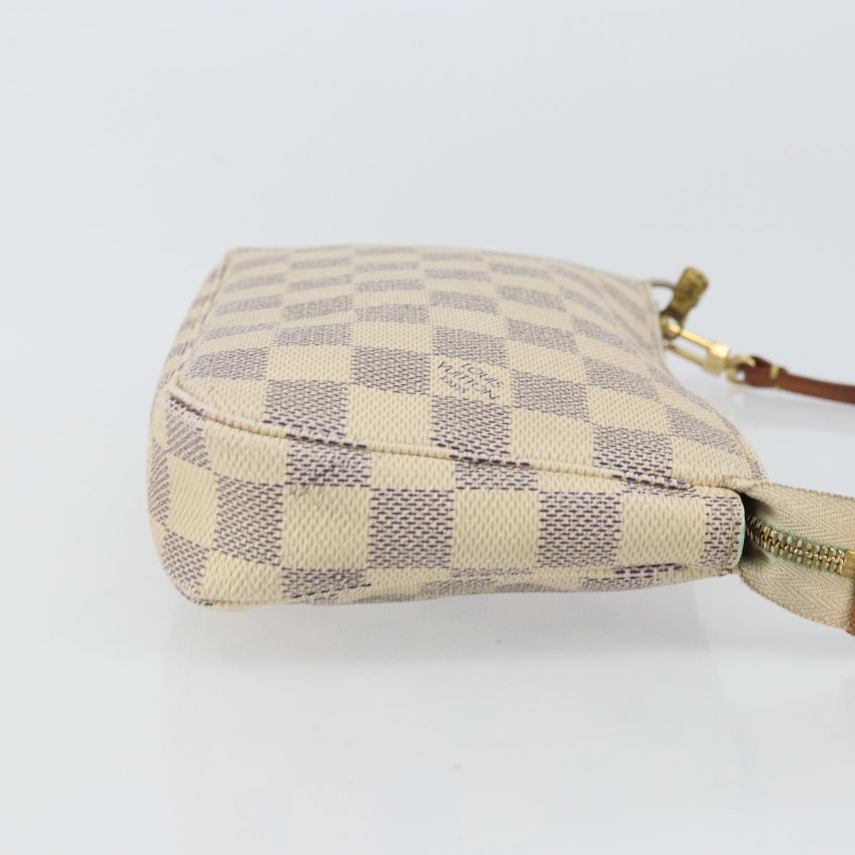 LOUIS VUITTON Damier Azur Pochette Accessoires Pouch N51986 LV Auth 163798