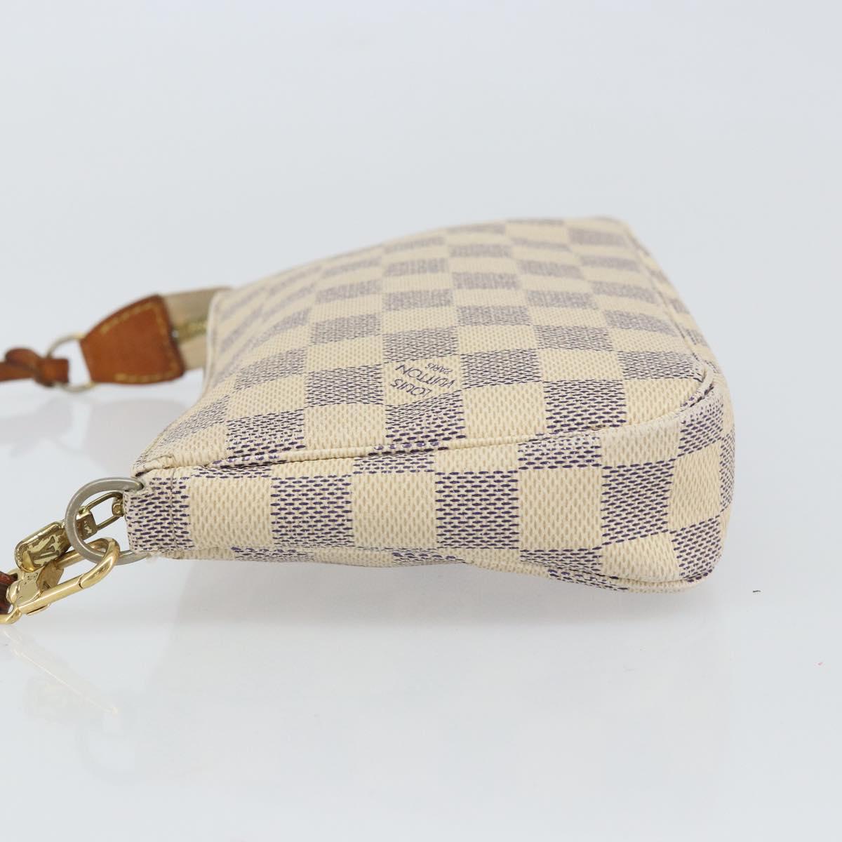 LOUIS VUITTON Damier Azur Pochette Accessoires Pouch N51986 LV Auth 163798