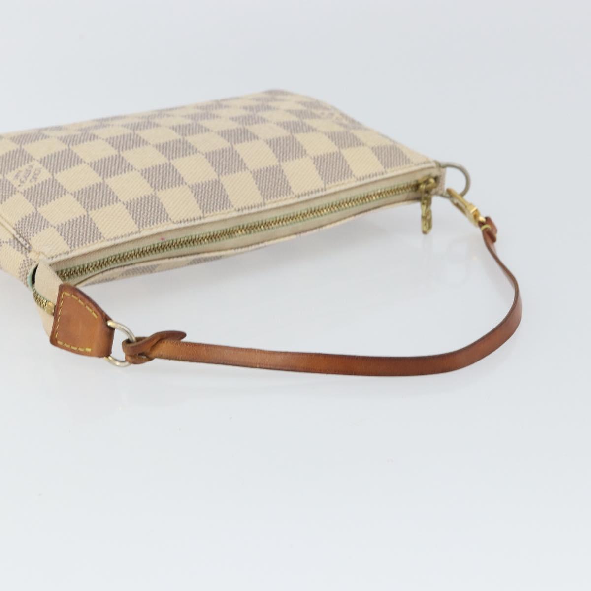 LOUIS VUITTON Damier Azur Pochette Accessoires Pouch N51986 LV Auth 163798