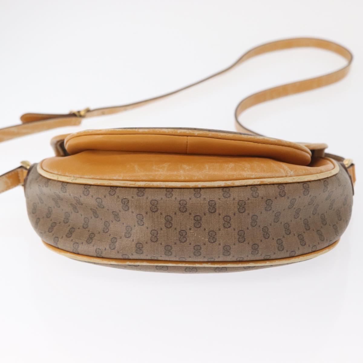 GUCCI Micro GG Supreme Shoulder Bag PVC Beige Gold 001 084 0930 Auth 163802