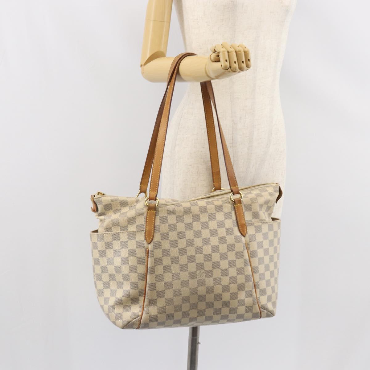 LOUIS VUITTON Damier Azur Totally MM Tote Bag N51262 LV Auth 163809