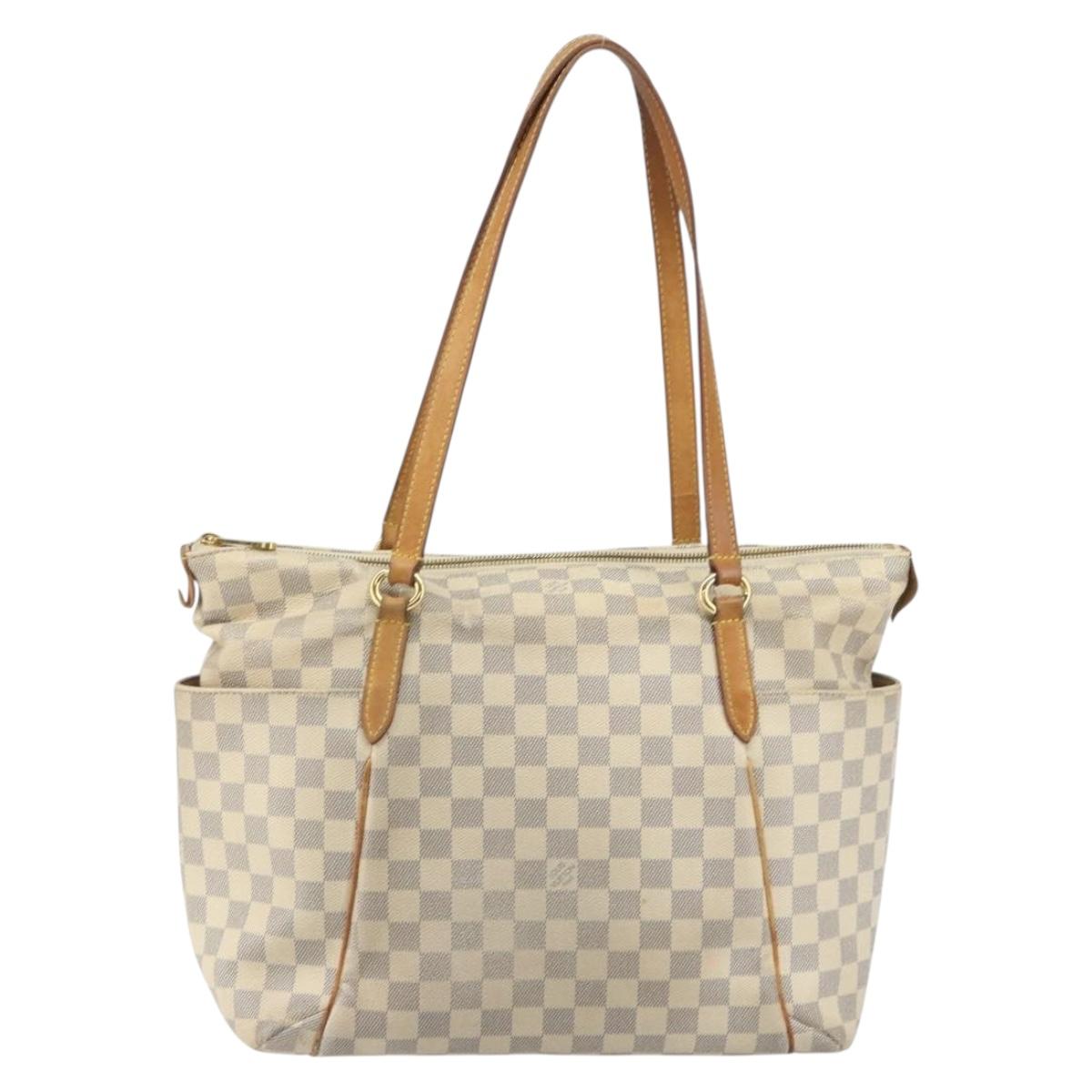 LOUIS VUITTON Damier Azur Totally MM Tote Bag N51262 LV Auth 163809