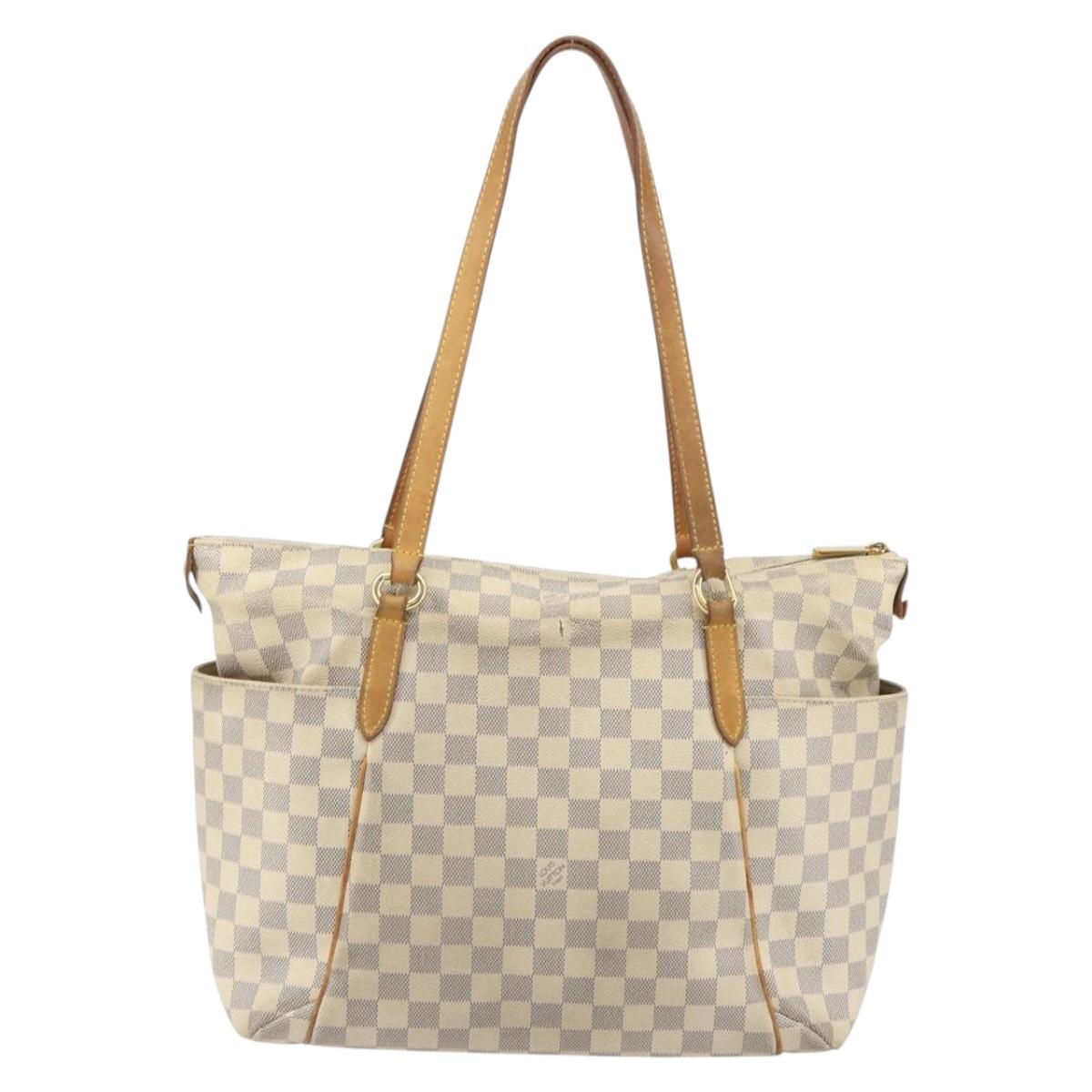 LOUIS VUITTON Damier Azur Totally MM Tote Bag N51262 LV Auth 163809