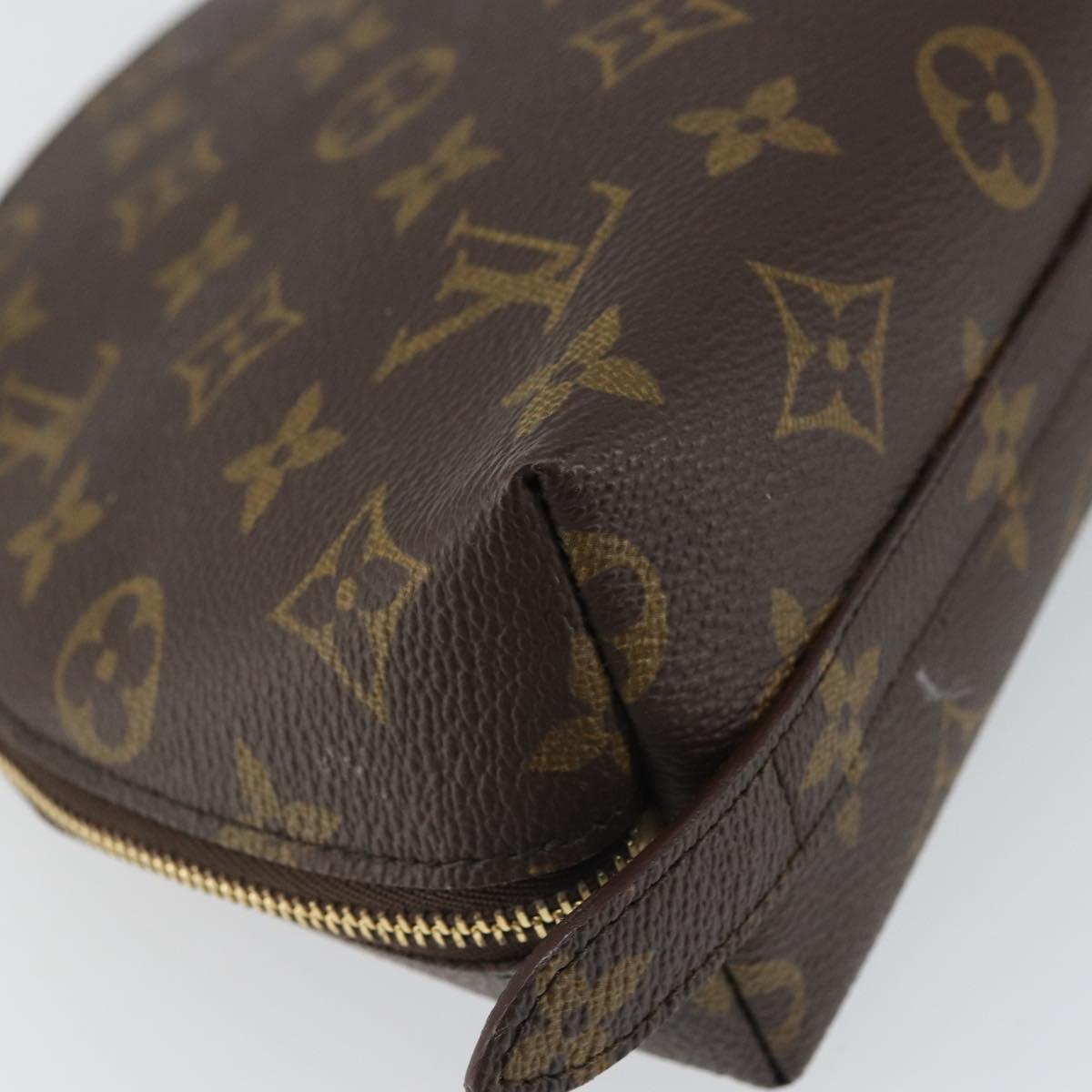 LOUIS VUITTON Monogram Trousse Demi Ronde Cosmetic Pouch M47520 LV Auth 163812