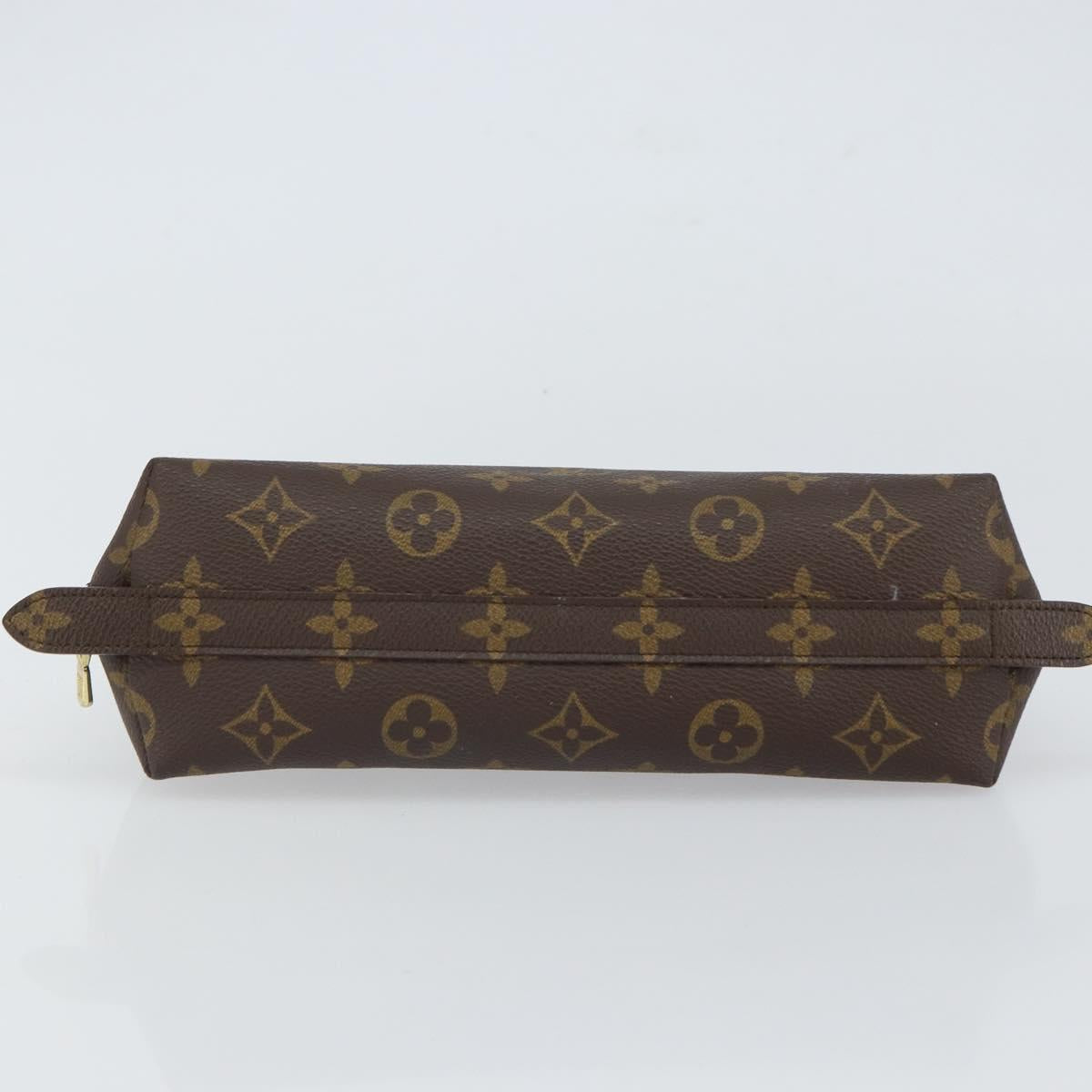 LOUIS VUITTON Monogram Trousse Demi Ronde Cosmetic Pouch M47520 LV Auth 163812