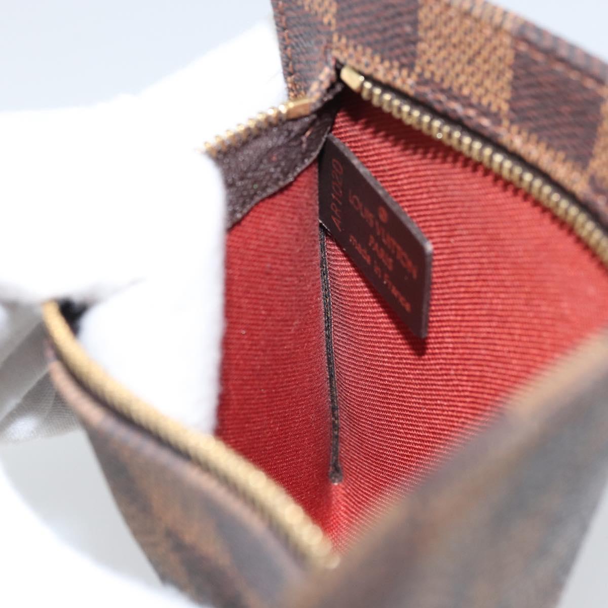LOUIS VUITTON Damier Ebene Clifton Pouch N51149 LV Auth 163816