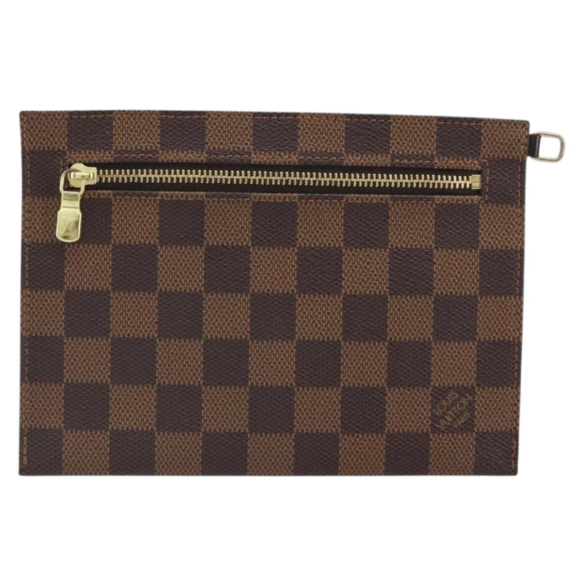LOUIS VUITTON Damier Ebene Clifton Pouch N51149 LV Auth 163816