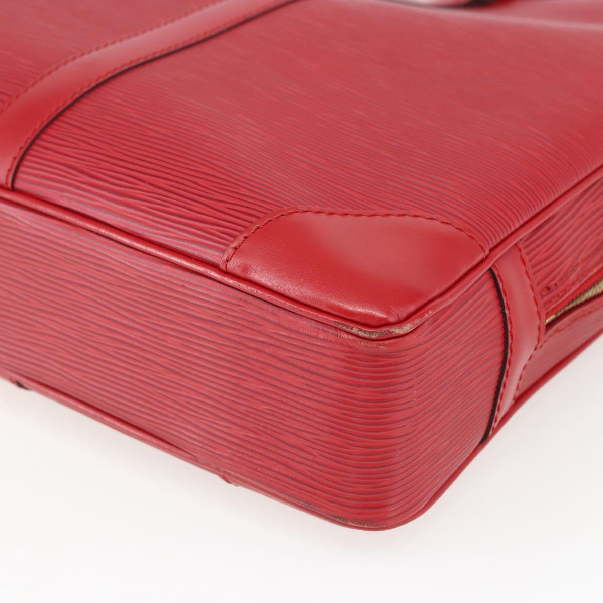 LOUIS VUITTON Epi Porte Documents Voyage Business Bag Red M54477 LV Auth 163817
