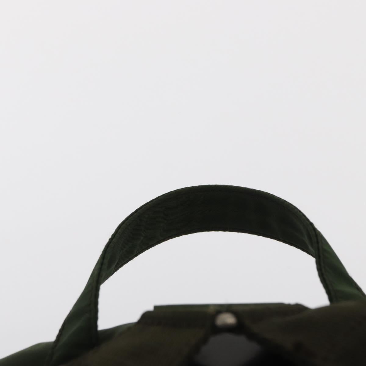 PRADA Backpack Nylon Green Silver Auth 163822