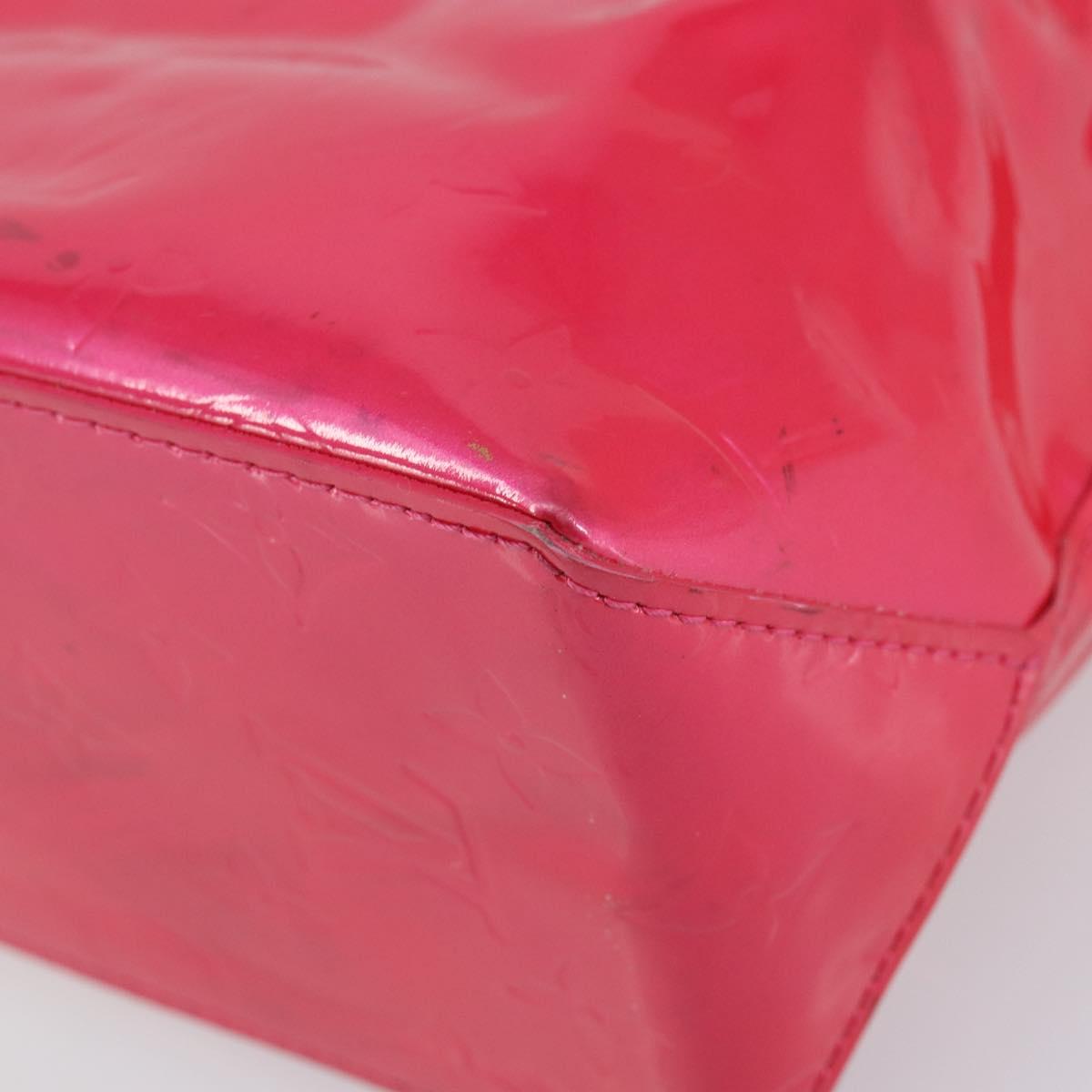 LOUIS VUITTON Monogram Vernis Reade PM Bag Fuchsia Pink M91221 LV Auth 163846