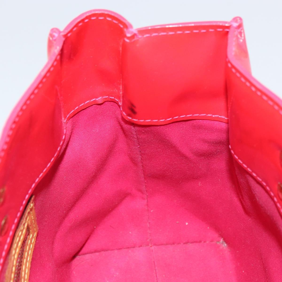 LOUIS VUITTON Monogram Vernis Reade PM Bag Fuchsia Pink M91221 LV Auth 163846