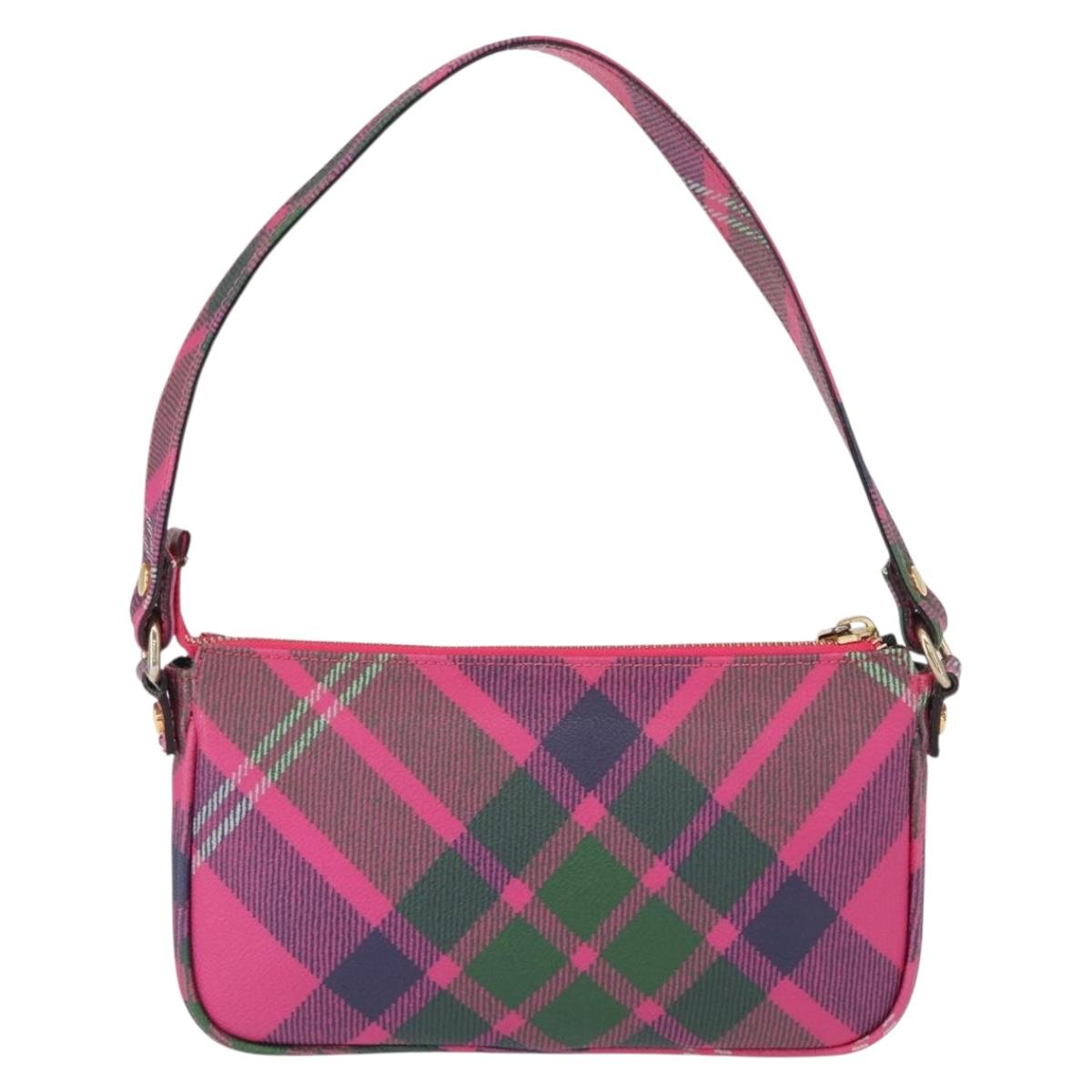 Vivienne Westwood Shukatatan Shoulder Bag PVC Canvas Pink Gold Auth 163852V