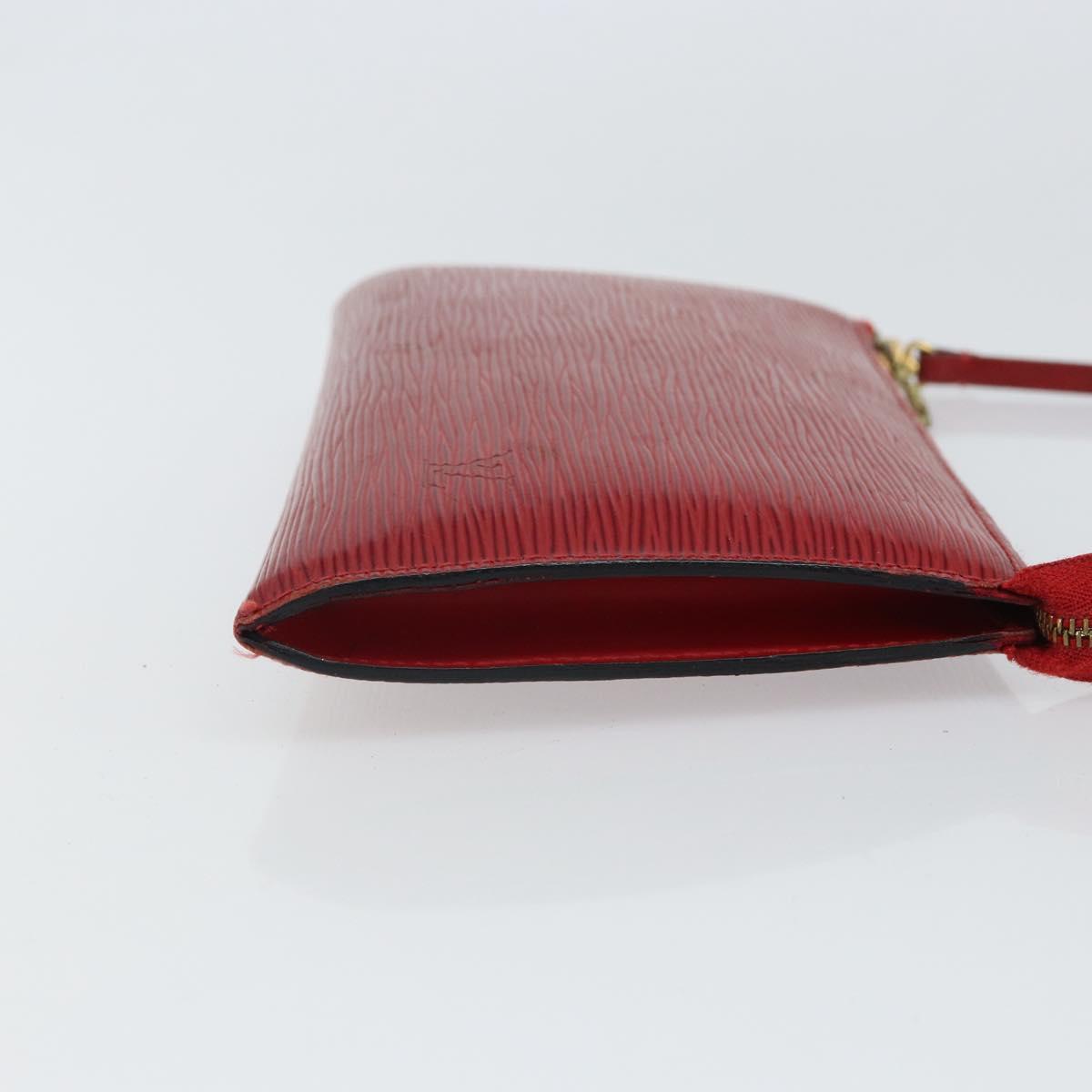 LOUIS VUITTON Epi Pochette Accessoires Pouch Red M52947 LV Auth 163858