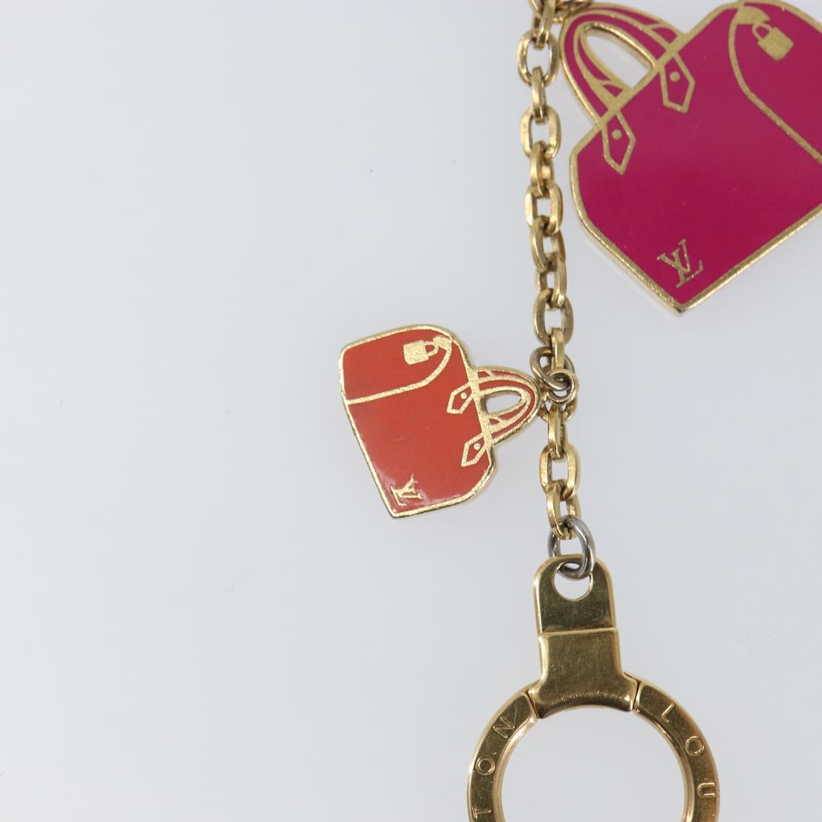 LOUIS VUITTON Chain Iconic Bag Charm metal Gold Tone M66985 LV Auth 163860