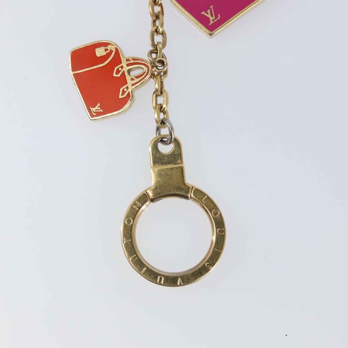 LOUIS VUITTON Chain Iconic Bag Charm metal Gold Tone M66985 LV Auth 163860