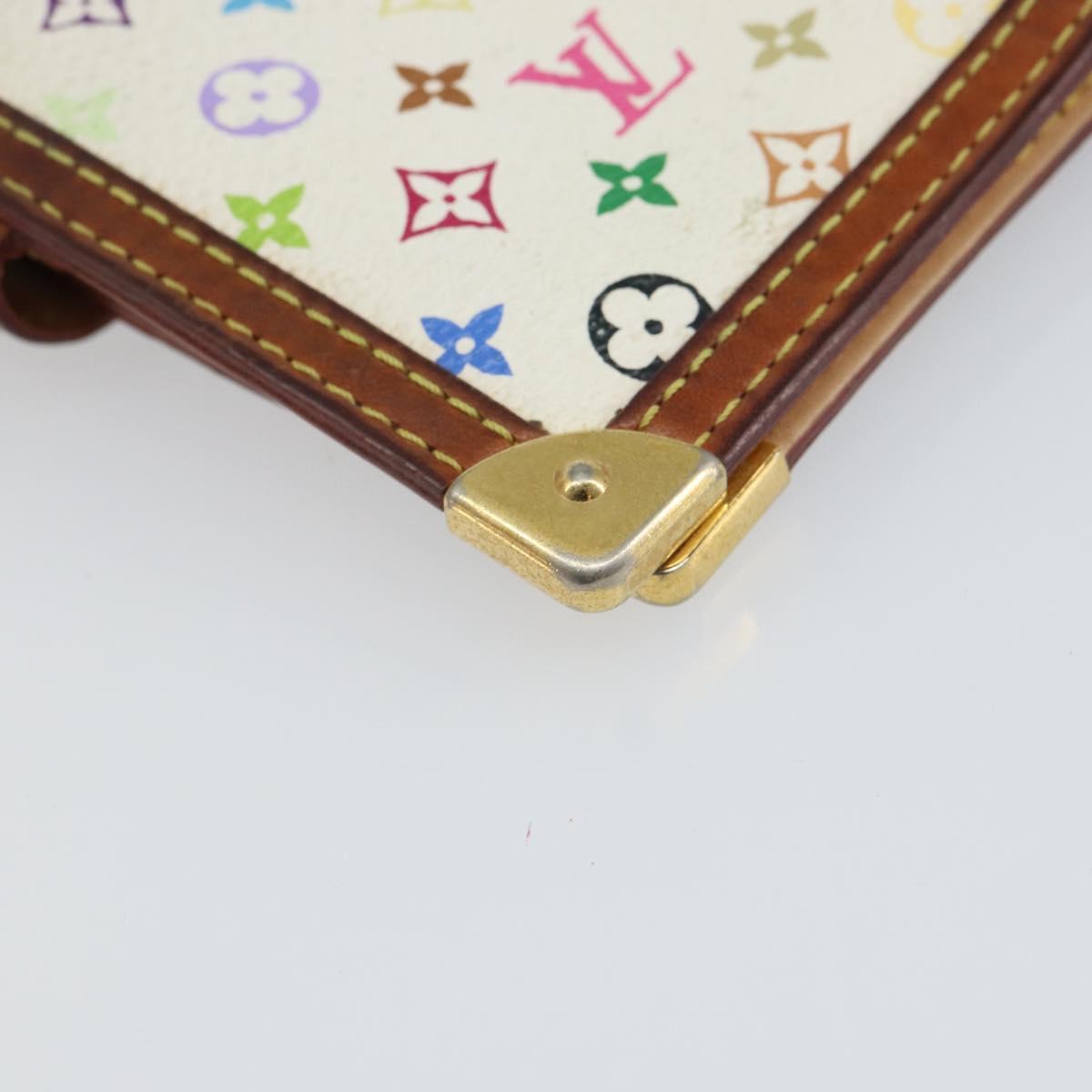 LOUIS VUITTON Multicolor Agenda PM Day Planner Cover White R21074 LV Auth 163862