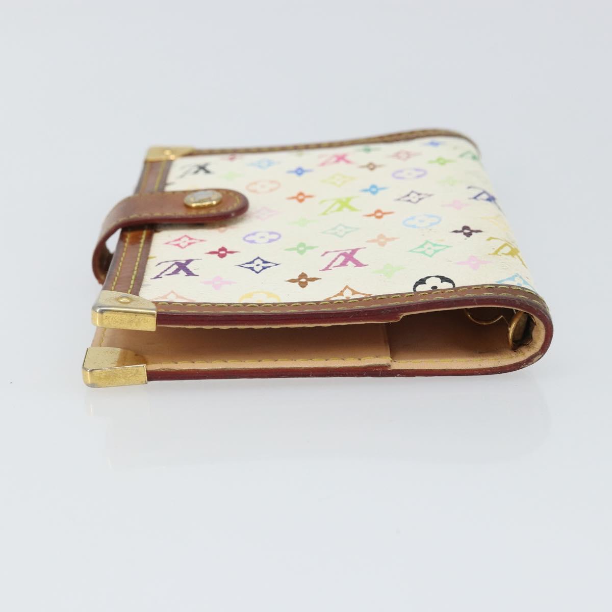 LOUIS VUITTON Multicolor Agenda PM Day Planner Cover White R21074 LV Auth 163862